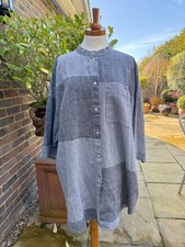 Oska Grey Blouse Top Tunic Linen Cotton 5