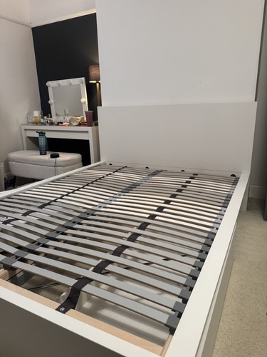 White ikea malm king - king, bed
