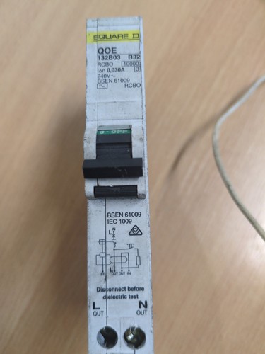 Square qoe132b03 rcbo 32a - d,