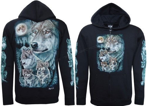 Zip hoodie wolf pack wolves - hoodie,