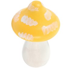 Wooden Mushroom Sculpture Wood Mushroom Statue Shelf Decor Garden Ornament
