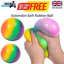 Colorful Rainbow Stress Balls Soft Foam TPR Squeeze Squishy Stress Relief Ball's