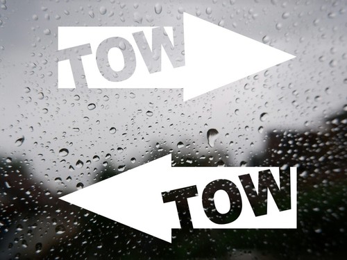 Tow arrow stickers - 2x,