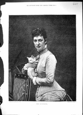 Original Old Antique Print