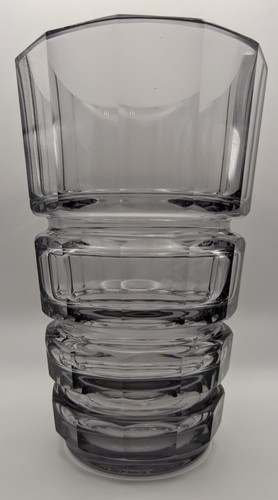 Vtg moser cut glass geometric - vtg,