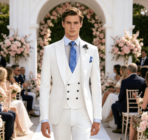 Men regular 3pcs suit double - 3pcs,