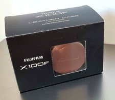 Fujifilm X100F case, protection filter, lenshood and adapter ring.