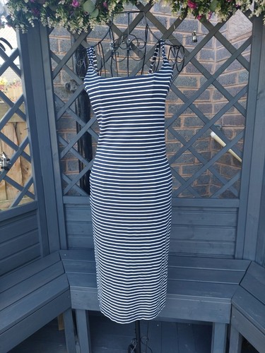 Zara midi dress blue - and, white