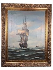 Vintage Maritime Oil Painting