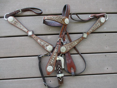 Western hair hide studded - western, on