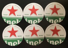 6 X HEINEKEN BEER MATS /