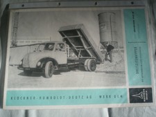 Magirus Deutz Mercur 112 K Tipper truck brochure c1958 German text