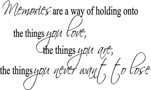 Memories never want - memories, lose