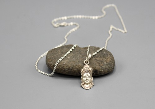 Buddha head sterling silver - buddha,