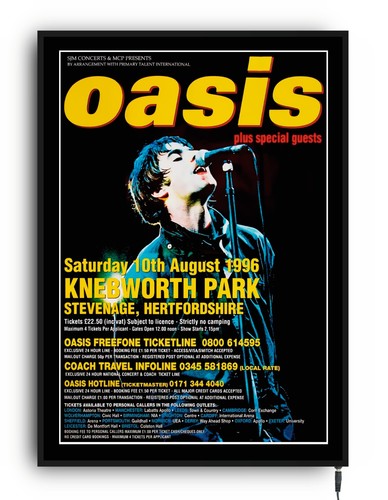 Oasis knebworth 1996 poster - oasis,