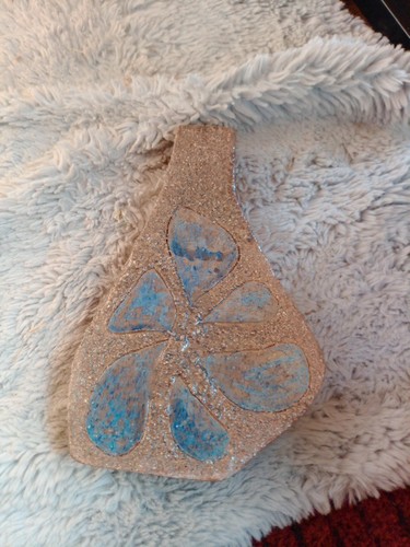 Stone type vase with - stone, blue