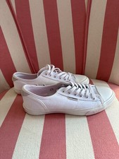 Superdry Low Pro White Trainers UK 4 Women’s Canvas Sneakers Unworn