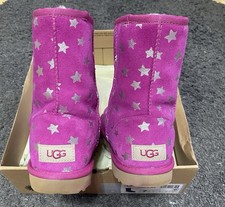 Pink with Silver Stars UGG