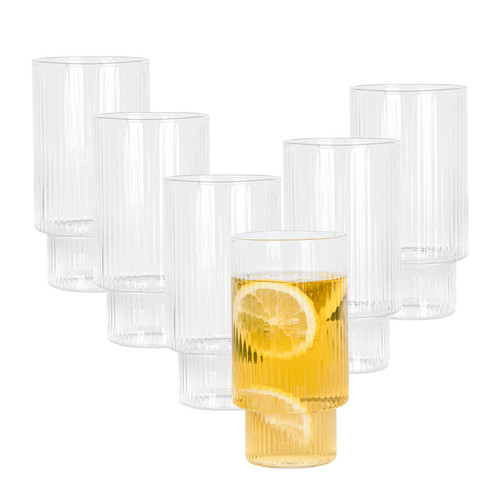 Origami ribbed highball - origami, water