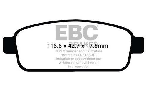 Ebc yellowstuff rear - yellowstuff, brake