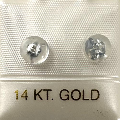 Pair 14k solid - pair, white