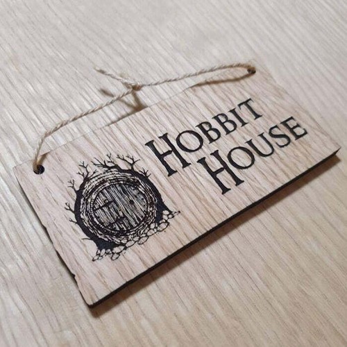 Lasercut wooden sign lotr - sign.,