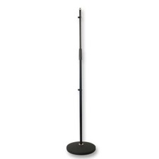 Pulse Mic Stand Round Base Heavy Duty Black Band PA Microphone PLS00055