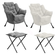 Lazy Chair with Ottoman Modern Leisure Armchair Lounge Chair w/Footstool Chair