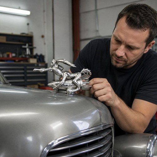 Hood ornament cartoon coyote - ornament,