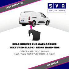 Rear Bumper End Cap Black For