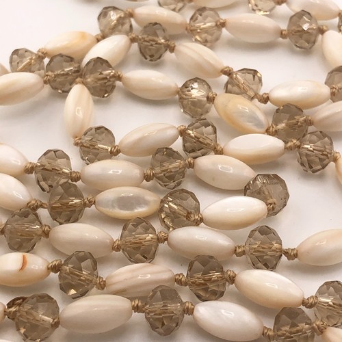 Vintage bead necklace long - necklace,