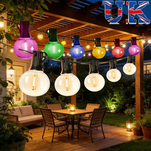 200ft festoon garden - garden, lights
