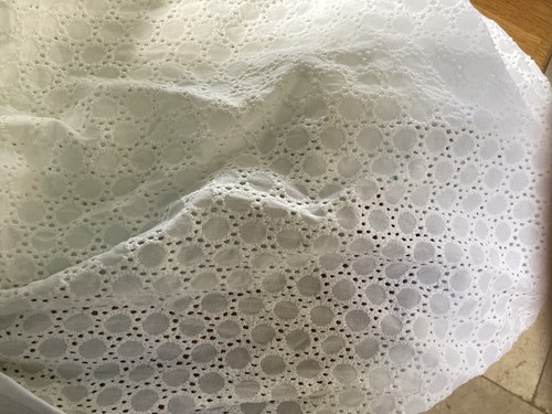 Two pieces scrap white cotton - pieces,