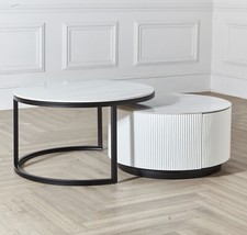 Large White Round Stackable