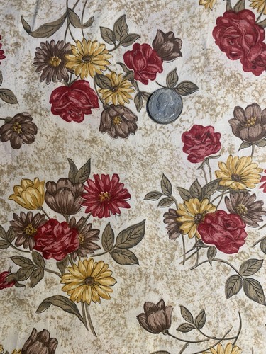 Bty vintage floral cotton - ,
