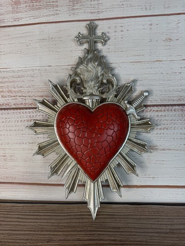 Sacred heart wall - plaque, resin
