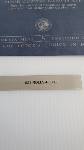 Franklin mint 1921 rolls royce - mint,
