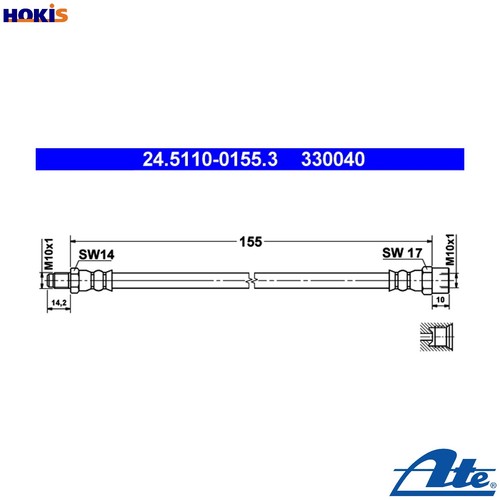 Brake hose 5110 0155 for - 24.5110-0155.3,