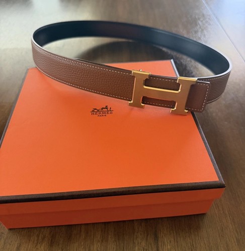 Hermès reversible belt - h,