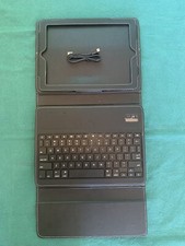 PowerCase Notebook Leather Pro Case, With Keyboard, I-pad/Tablet 10” x 7”, Used