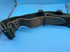 Original Army Belt - Canvas and Leather - Approximately Size 32" Waist