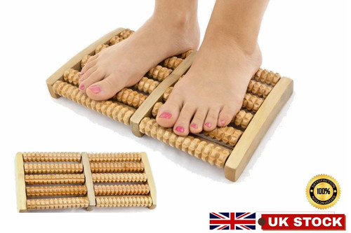 Roller wooden foot massager - wooden,