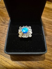 925 Sterling Silver Blue Fire