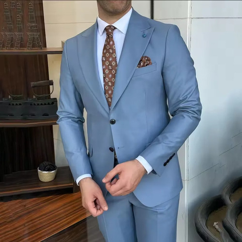 Mens blue slim - 2, piece