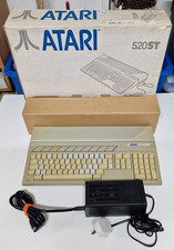 Atari 520 ST Computer with power supply + Original Retail Box + Packaging TESTED