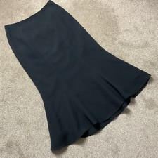 Tailored By Next Black Lined Fit & Flare Skirt Maxi Skirt Size 14R
