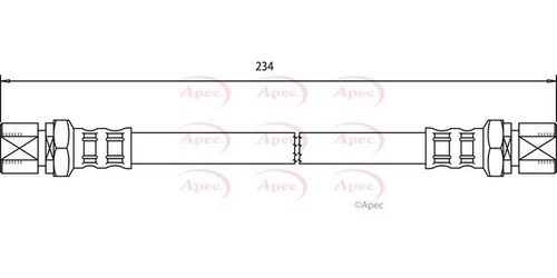 Apec rear brake hose - apec,