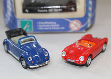 CARARAMA / HONGWELL - CONVERTIBLE SET - VOLKSWAGEN BEETLE / PORSCHE 550 SPYDER