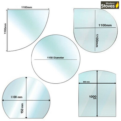 Glass hearth for wood - for, burning