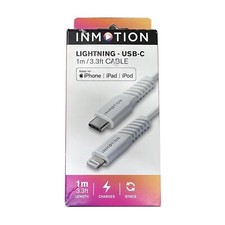 InMotion LTG to USB Type-C Cable 1m / 3.3ft White for iPhone iPad & iPod
